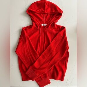 Jonathan Simkhai Red cashmere / cotton Hoodie Pullover Sweater size M
